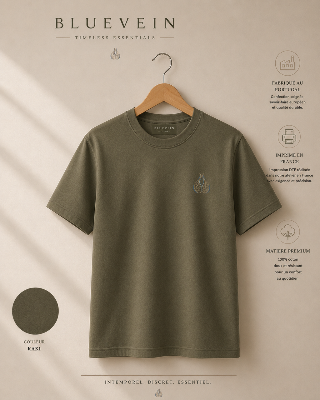 T-shirt oversized 240 - kaki