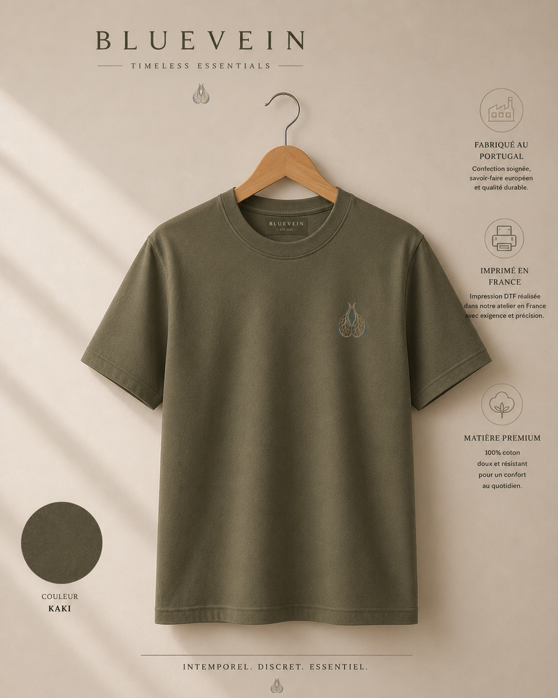 T-shirt oversized 240 - kaki