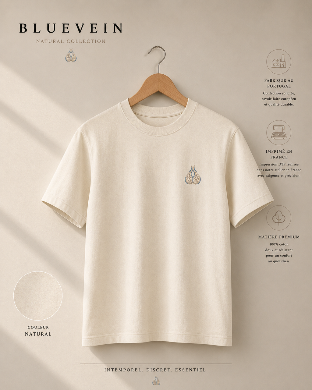 T-shirt oversized 240 - natural