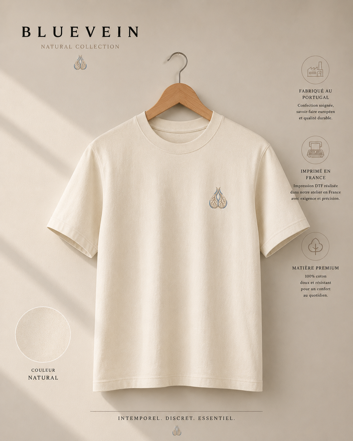 T-shirt oversized 240 - natural